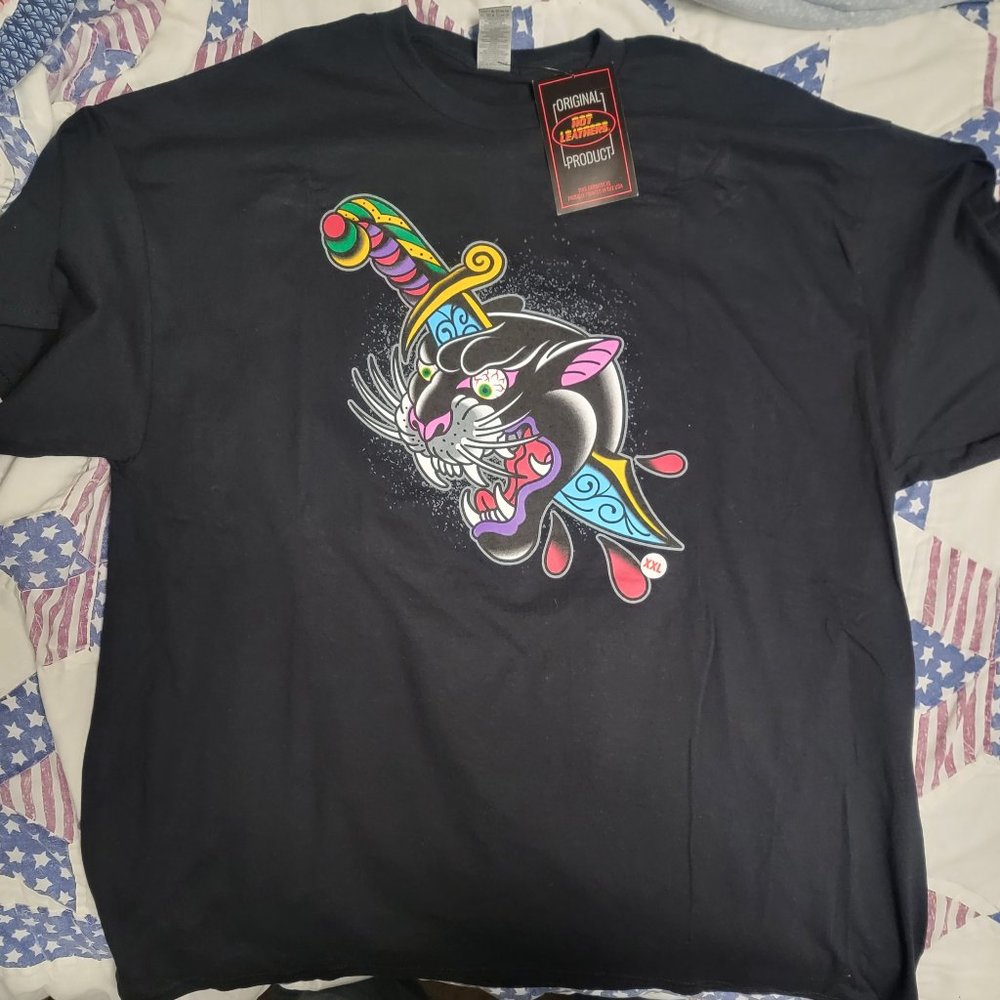 Men's 2XL Black Cat T-Shirt - BRAND NEW WITH TAG